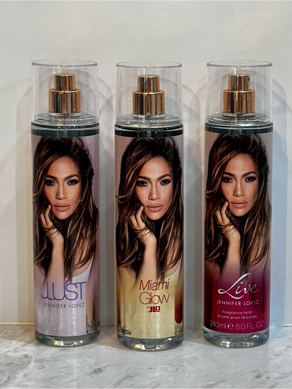 Jennifer Lopez Body Trio — Pink and Gold Accents
